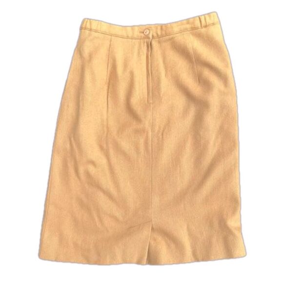 Vintage Camdan Place Tan Wool Skirt Size 12 British Countryside timeless classic - Picture 2 of 2